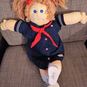 VTG Little People Cabbage Patch Kids Doll Xavier Roberts Soft Sculpture Girl 22"